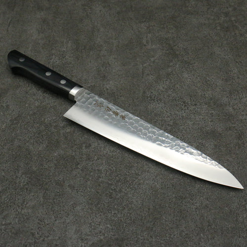 Kanetsune VG1 Hammered Gyuto Japanese Knife 210mm Black Pakka wood Handle - Japannywholesale