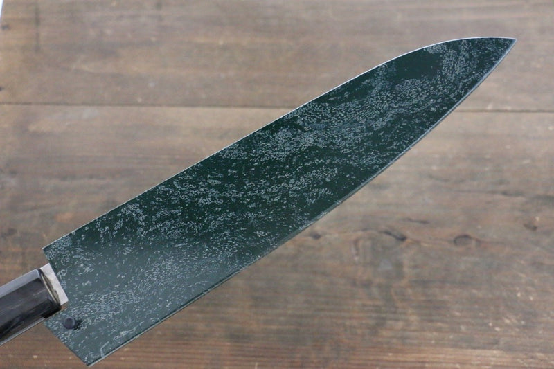 Sakai Takayuki AUS10 45 Layer Damascus Hammered Gyuto  240mm Green Lacquered Handle with Sheath - Japannywholesale