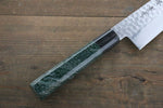 Sakai Takayuki AUS10 45 Layer Damascus Hammered Gyuto  240mm Green Lacquered Handle with Sheath - Japannywholesale