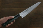 Sakai Takayuki AUS10 45 Layer Damascus Hammered Gyuto  240mm Green Lacquered Handle with Sheath - Japannywholesale