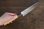 Sakai Takayuki VG10 33 Layer Damascus Japanese Chef Knife Santoku 170mm & Petty 150mm Set with Keyaki Handle(Japanese Elm) - Japannywholesale