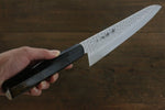 Sakai Takayuki AUS10 45 Layer Damascus Hammered Gyuto  240mm Gold Lacquered Handle with Sheath - Japannywholesale