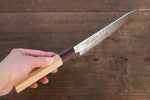 Sakai Takayuki VG10 33 Layer Damascus Japanese Chef Knife Santoku 170mm & Petty 150mm Set with Keyaki Handle(Japanese Elm) - Japannywholesale