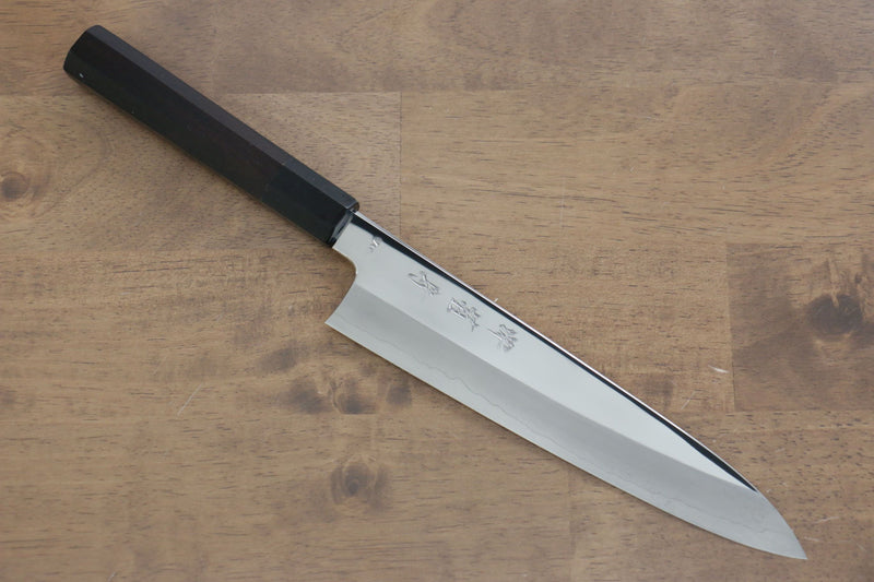 Sakai Kikumori VG10 Mirrored Finish Gyuto  210mm Ebony Wood Handle - Japannywholesale