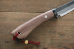 Tsukasa Hinoura White Steel Kurouchi Hunter Knife 105mm with Rose wood Handle - Japannywholesale