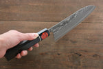 Shigeki Tanaka SG2 Damascus Santoku  165mm Ebony Wood Handle - Japannywholesale