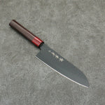 Sakai Takayuki Kurokage VG10 Hammered Teflon Coating Santoku Japanese Knife 170mm Rosewood Handle - Japannywholesale