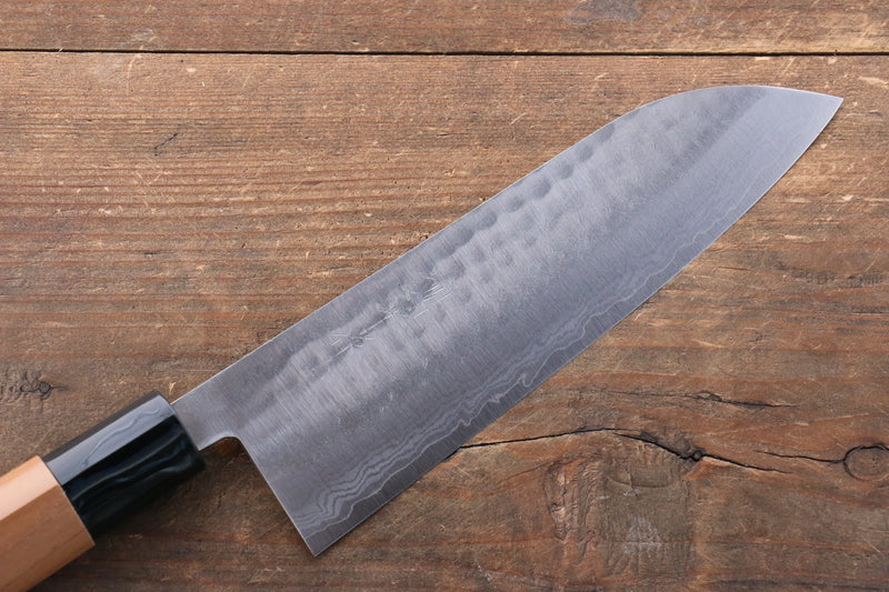 Kunihira Tanryu VG1 Damascus Santoku  170mm Walnut Handle - Japannywholesale