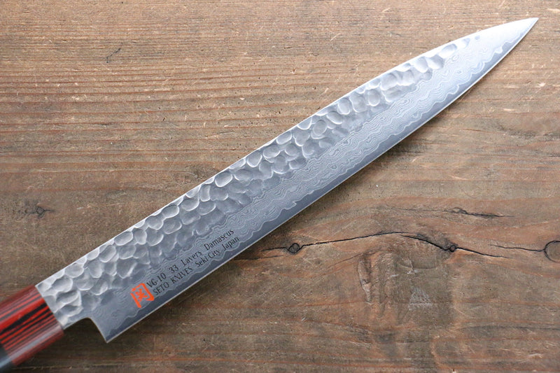 Iseya VG10 33 Layer Damascus Japanese Petty 80mm, Petty 150mm, Santoku, Small Santoku, Gyuto, Nakiri & Sushi Chef Knife 210mm Set - Japannywholesale