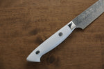 Kazuo Nomura VG10 Damascus Petty-Utility  100mm White Stone Handle - Japannywholesale