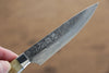 Kazuo Nomura VG10 Damascus Petty-Utility  100mm Yellow Cow Bone Handle - Japannywholesale