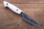 Kazuo Nomura VG10 Damascus Kiritsuke  90mm White Stone Handle - Japannywholesale