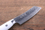 Kazuo Nomura VG10 Damascus Kiritsuke  90mm White Stone Handle - Japannywholesale