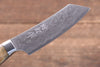 Kazuo Nomura VG10 Damascus Kiritsuke  90mm Brown Cow Bone Handle - Japannywholesale