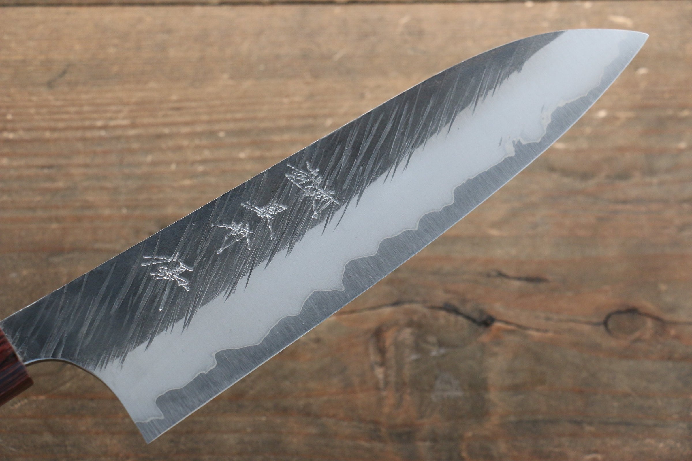 GOKADEN HAMMERED FINISH SUPER BLUE STEEL SANTOKU & UTILYTY KNIFE SET