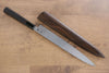 Sakai Takayuki Chef Series Silver Steel No.3 Yanagiba  270mm Ebony Wood Handle with Persimmon Sheath - Japannywholesale