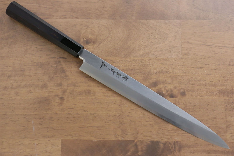 Sakai Takayuki Chef Series Silver Steel No.3 Yanagiba  270mm Ebony Wood Handle with Persimmon Sheath - Japannywholesale