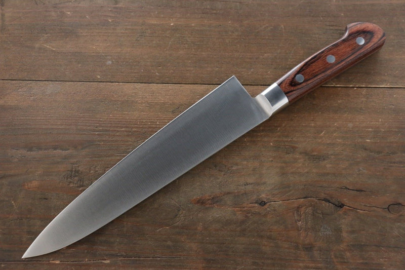 Iseya Molybdenum Gyuto  210mm Mahogany Pakka wood Handle - Japannywholesale