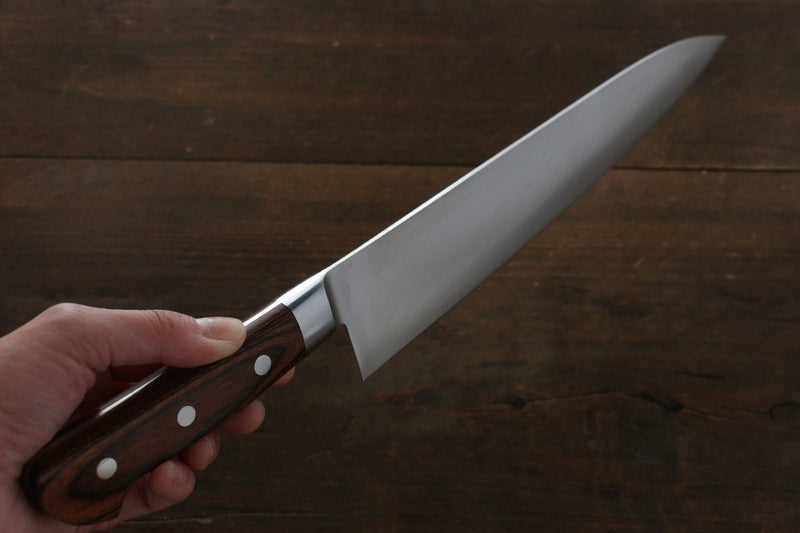 Iseya Molybdenum Gyuto  210mm Mahogany Pakka wood Handle - Japannywholesale