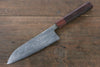 Takayuki Iwai VG10 Damascus Santoku  165mm Honduras Handle - Japannywholesale