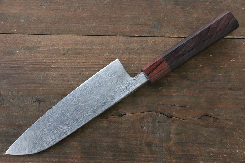 Takayuki Iwai VG10 Damascus Santoku  165mm Honduras Handle - Japannywholesale