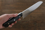 Iseya Molybdenum Santoku  180mm Black Pakka wood Handle - Japannywholesale