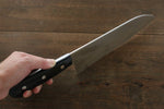 Iseya Molybdenum Steel petty Knife 150mm & Santoku Knife 180mm with Black Packer wood Handle Set - Japannywholesale