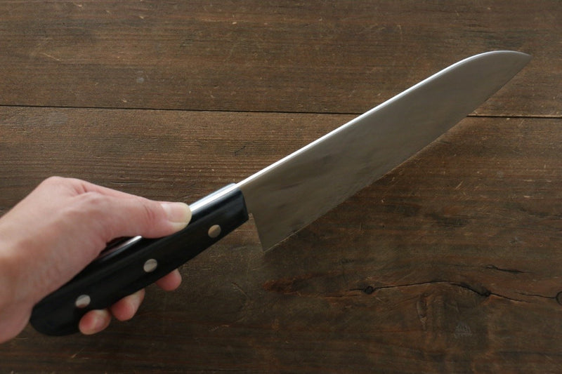 Iseya Molybdenum Santoku  180mm Black Pakka wood Handle - Japannywholesale