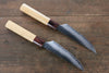 Sakai Takayuki VG10 33 Layer Damascus Steak  120mm with Keyaki Handle(Japanese Elm)  Two set - Japannywholesale