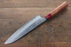 Yoshimi Kato Blue Super Nashiji Gyuto  210mm with Red Honduras Handle - Japannywholesale