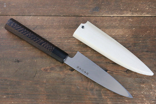 Sakai Takayuki Honyaki White Steel No.2 Baran  120mm Wenge Handle with Sheath - Japannywholesale