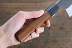 Yoshimi Kato Blue Super Kurouchi Nakiri  165mm with Lacquered Handle with Saya - Japannywholesale