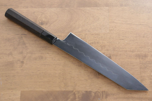 Jikko Honyaki White Steel No.3 Mirrored Finish Kiritsuke Gyuto  210mm Ebony Wood Handle - Japannywholesale