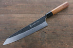 Yoshimi Kato Blue Super Kurouchi Gyuto  240mm with Lacquered Handle with Saya - Japannywholesale