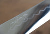 Jikko Honyaki White Steel No.3 Mirrored Finish Kiritsuke Gyuto  210mm Ebony Wood Handle - Japannywholesale