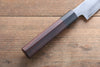 Takayuki Iwai White Steel No.2 Damascus Petty-Utility  135mm Shitan Handle - Japannywholesale