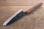 Takayuki Iwai Blue Steel Kurouchi Santoku  165mm Shitan Handle - Japannywholesale