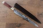 Sakai Takayuki Tenryu Uzushio Blue Steel No.2 Dragon Engraved Yanagiba  300mm Red Ebony Wood Handle with Sheath (Set of 11 knives)) - Japannywholesale