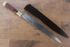 Sakai Takayuki Tenryu Uzushio Blue Steel No.2 Dragon Engraved Yanagiba  300mm Red Ebony Wood Handle with Sheath (Set of 11 knives)) - Japannywholesale