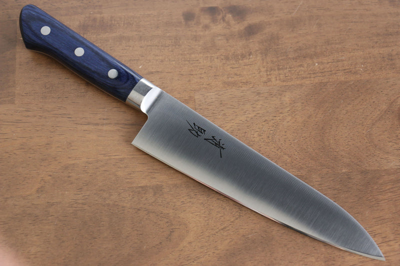 Seisuke Seiten Molybdenum Gyuto  180mm Blue Pakka wood Handle - Japannywholesale