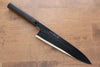 Jikko Honyaki White Steel No.3 Mirrored Finish Gyuto  210mm Ebony Wood Handle - Japannywholesale