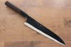 Jikko Honyaki White Steel No.3 Mirrored Finish Gyuto  240mm Ebony Wood Handle - Japannywholesale