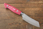 Kazuo Nomura VG10 Damascus Kiritsuke  90mm Red White Micarta (Nomura Style) Handle - Japannywholesale