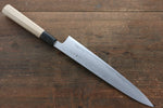 Kikumori Blue Steel No.1 Damascus Sujihiki  240mm with Magnolia Handle - Japannywholesale