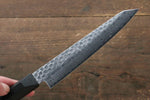 Jikko VG10 17 Layer Kiritsuke Petty-Utility  140mm Ebony Wood Handle - Japannywholesale