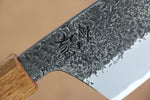 Sakai Takayuki Homura Guren Blue Steel No.2 Kurouchi Hammered Gyuto  225mm Burnt Oak Handle - Japannywholesale