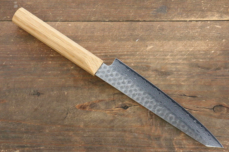 Jikko VG10 17 Layer Kiritsuke Petty-Utility  140mm Oak Handle - Japannywholesale