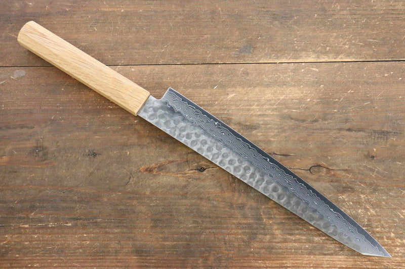 Jikko VG10 17 Layer Sujihiki  230mm Oak Handle - Japannywholesale