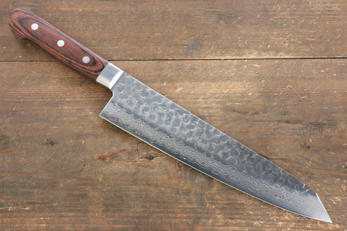 Jikko VG10 17 Layer Kiritsuke Gyuto  230mm Mahogany Handle - Japannywholesale