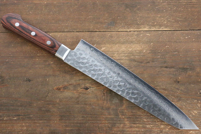 Jikko VG10 17 Layer Kiritsuke Gyuto  230mm Mahogany Handle - Japannywholesale